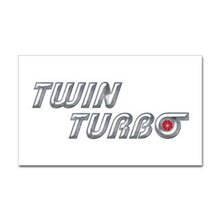 Twin Turbo Rectangle Decal by wombania