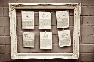 2012 desk and bunting style calendar by pocket typewriter