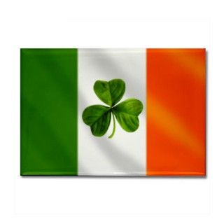 Irish Shamrock Flag Rectangle Magnet by hotnfunky