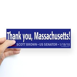 Thank you, Massachusetts Bumper Bumper Sticker by MarshEnterprises