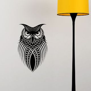 owl wall sticker decoration by snuggledust studios