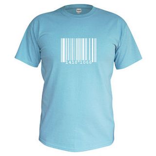 children's personalised barcode t shirt by primitive state