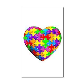 Jelly Puzzle Heart Rectangle Decal by brainchildshop