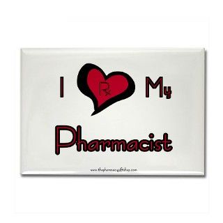 I love my pharmacist Rectangle Magnet by pharmacyshop