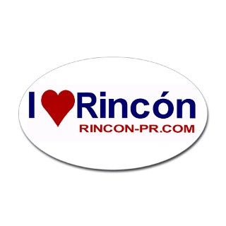 I Love Rincon Oval Decal by rincononline