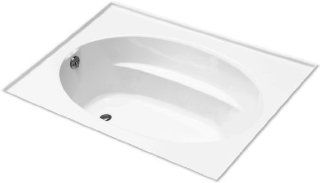 Kohler K 1115 L 0 White Windward Windward Collection 72" Drop In Three Wall Alcove Soaking Bath Tub with Left Hand Drain   Recessed Bathtubs  