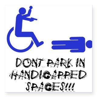 Dont Park in Handicapped Spaces Square Sticker by Admin_CP7008614