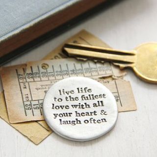 'live love laugh' pocket coin by kutuu lifestyle