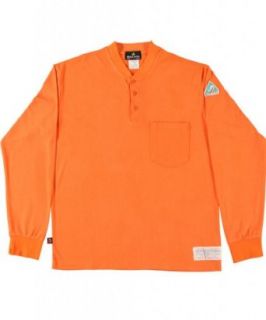 Flamesafe Men's Flame Resistant Henley 100% Cotton Shirt Long Sleeve Clothing