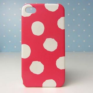 pink spot iphone case by dots and spots
