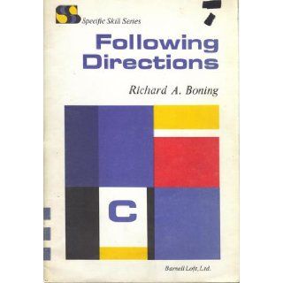 Following Directions (Specific Skills Series, Book C) Richard A. Boning 9780848417147 Books