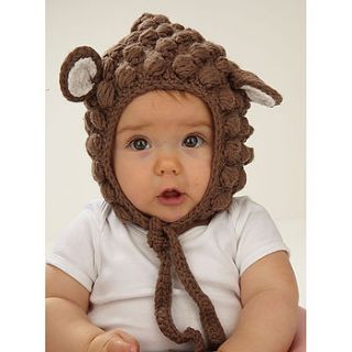 tiny bear crochet bonnet by viv & joe