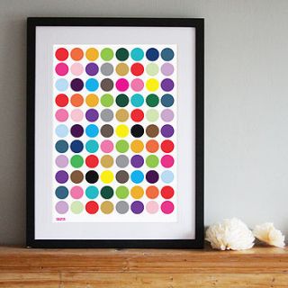 graphic dots art print by pearl and earl