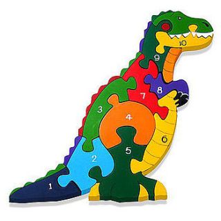 number t rex jigsaw puzzle by edition design shop