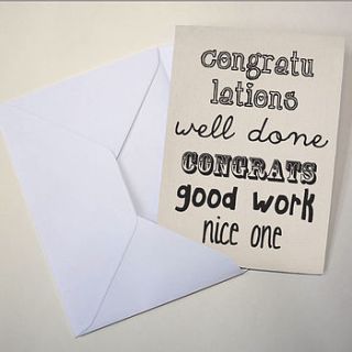congratulations type card by nicole stollery design