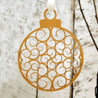 hanging bauble christmas decoration by urban twist