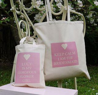 personalised 'gorgeous flower girl' bag by andrea fay's