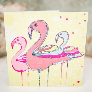 flamingo fun card by rachael taylor