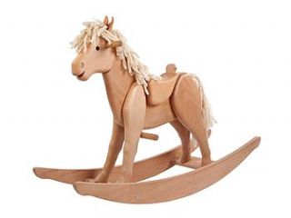 handcrafted wooden rocking horse by nic nac noo