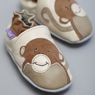 'funky monkey' soft leather baby shoes by pre shoes
