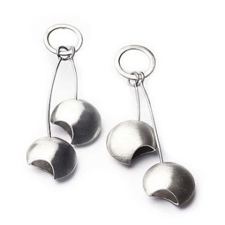 double silver pod earrings by element jewellery