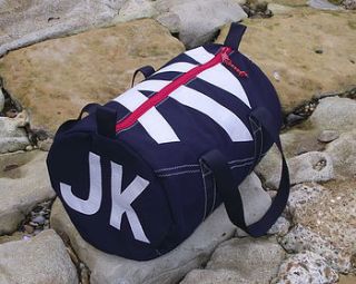 personalised seaview navy blue kit bags by paul newell sails