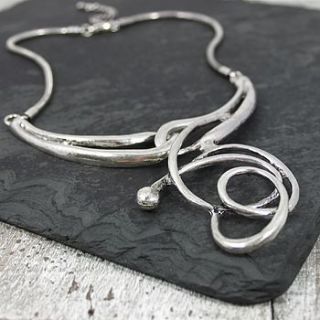 metal swirl necklace by my posh shop