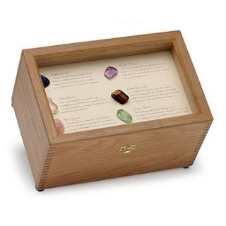 six crystal oak keepsake box by elizabeth young designs