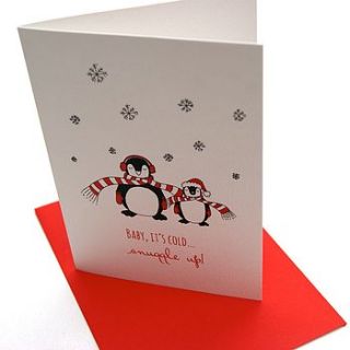 'baby, it's cold' christmas card by the hummingbird card company