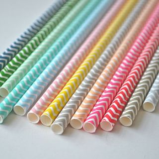 chevron paper straws by clouds and currents