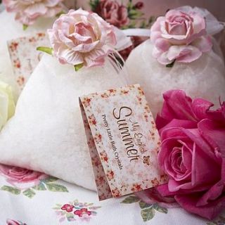 three bags of sparkling my english summer bath crystals by pippins gifts and home accessories