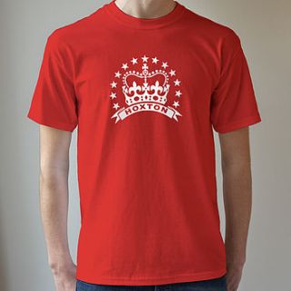 personalised location crest tee shirt by frozen fire