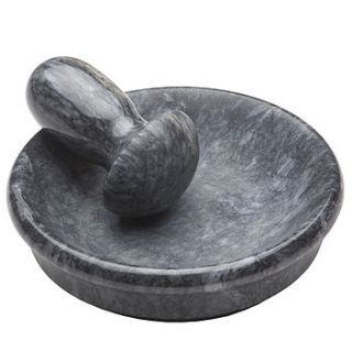 large flat marble pestle and mortar by marbletree