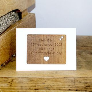 personalised wooden greetings card by made lovingly made