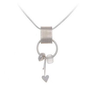 heart on column pendant by emma ginnever jewellery