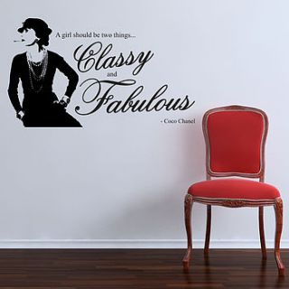 coco chanel quote wall stickers by parkins interiors