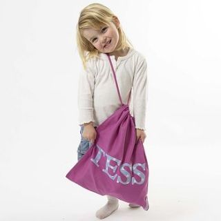 personalised drawstring bag by ella & oscar