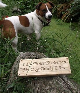 wooden dog sign by seagirl and magpie