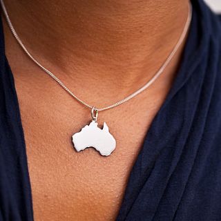 australia silver necklace by jasmine and coco