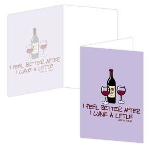 ECOeverywhere Wine A Little Boxed Card Set, 12 Cards and Envelopes, 4 x 6 Inches, Multicolored (bc12716)  Blank Postcards 