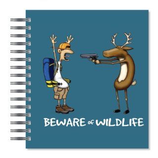ECOeverywhere Beware of Wildlife Picture Photo Album, 18 Pages, Holds 72 Photos, 7.75 x 8.75 Inches, Multicolored (PA12152)  Wirebound Notebooks 