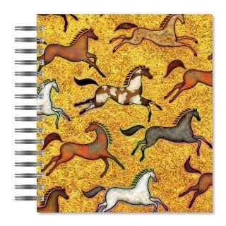 ECOeverywhere Painted Pony Picture Photo Album, 18 Pages, Holds 72 Photos, 7.75 x 8.75 Inches, Multicolored (PA12362)  Wirebound Notebooks 