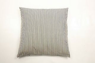 ticking stripe highland tweed cushion cover by rose & lyons