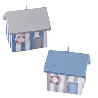 beach hut seaside candles by sleepyheads