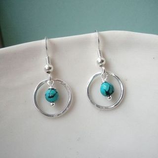 turquoise ring earrings by hazey designs
