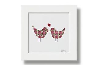 'love birds' cut out design artwork by bertie & jack
