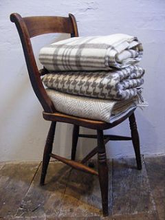 natural pure wool throw by mutts & hounds