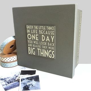 'enjoy the little things' wooden keepsake box by the little picture company
