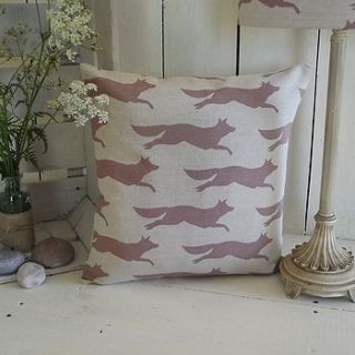 ' flying fox ' irish linen cushion by rustic country crafts