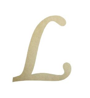 Nursery Decor Unfinished Letter Mono type L 12 Inch